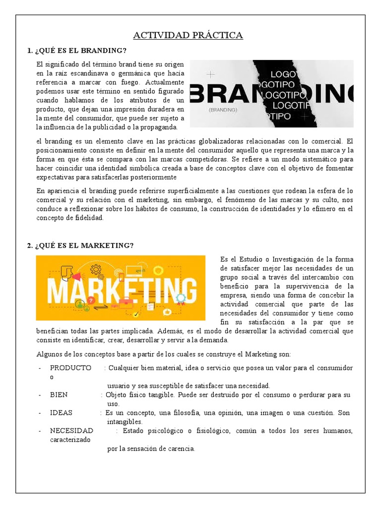 Actividad Práctica Branding | PDF | Gestión de la marca | Marketing