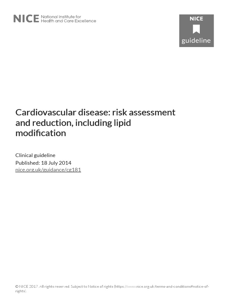 Cardiovascular Disease: Risk Assessment And Reduction, Including – PMCWF