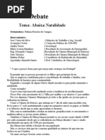 Debate Abaixa Natalidade