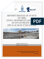 Reporte de Avance de Obra Del 01 Al 06 de Junio