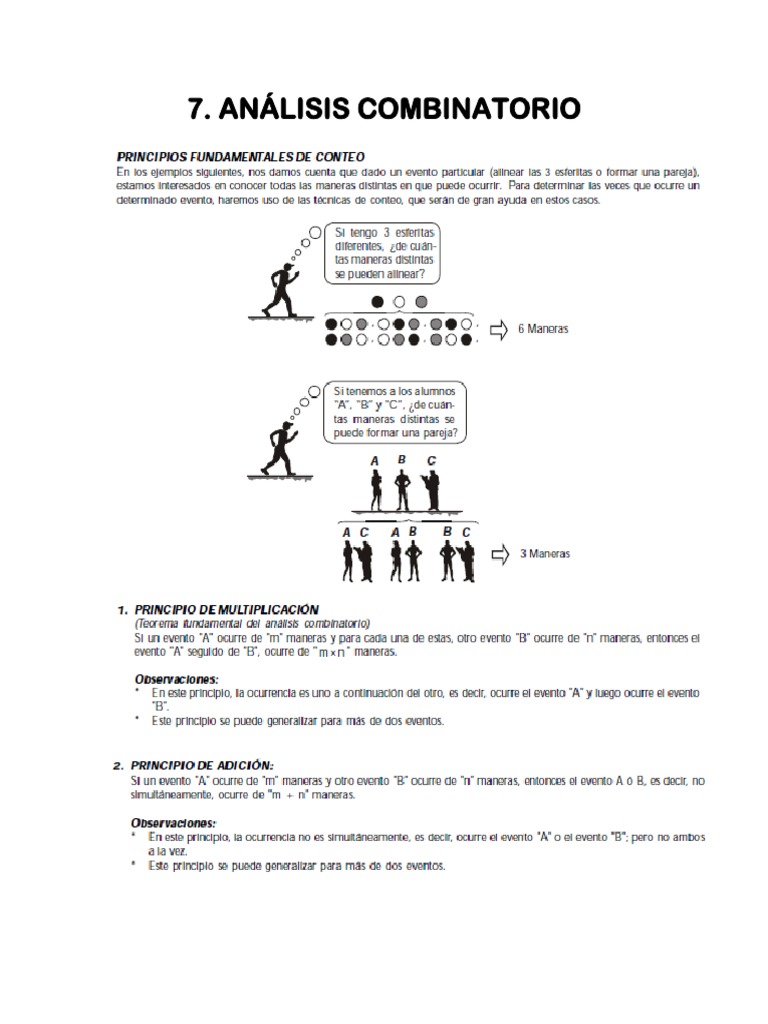 7 - ANALISIS COMBINATORIO - Final | PDF | Alimentos
