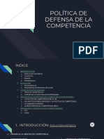 Política de Defensa de La Competencia