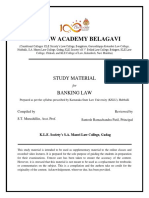 Banking Law - KLE Law Academy Notes