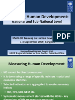 Measuring Human Development:: National and Sub-National Level