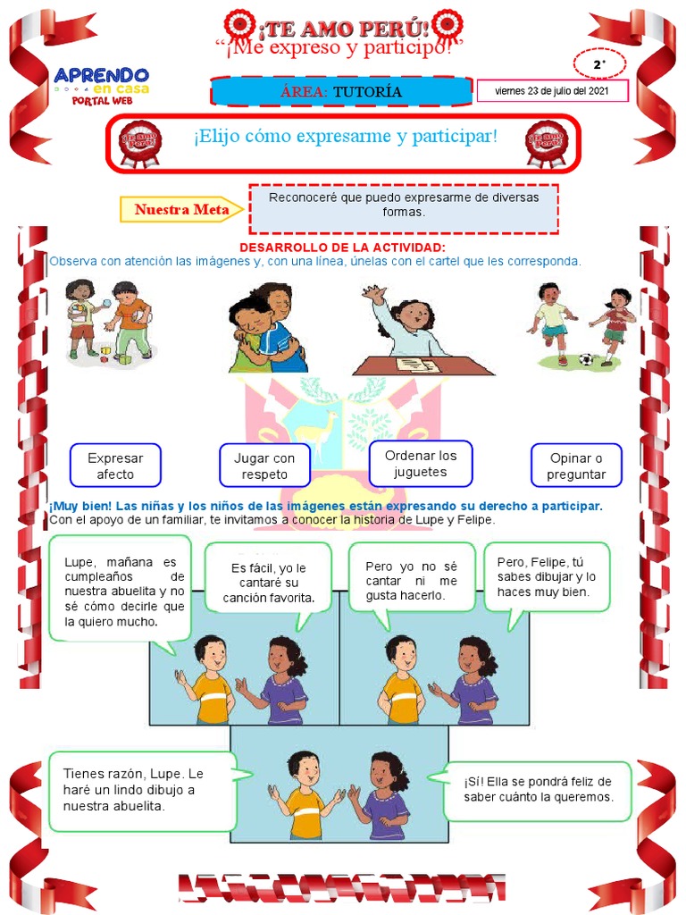 Dia 5 Tutoria 2º | PDF | Relaciones personales, crianza y desarrollo ...