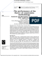 The performance of the theory of constraints methodology - Analysis and discussion of successful TOC applications