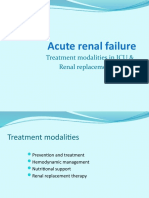 Acute Renal Failure: Treatment Modalities in ICU & Renal Replacement Therapy