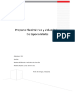 Proyecto Planimétrico y Volumétrico de Especialidades: Construcción