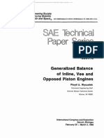 Generalized Balance of Inline, Vee and Opposed Piston Engines