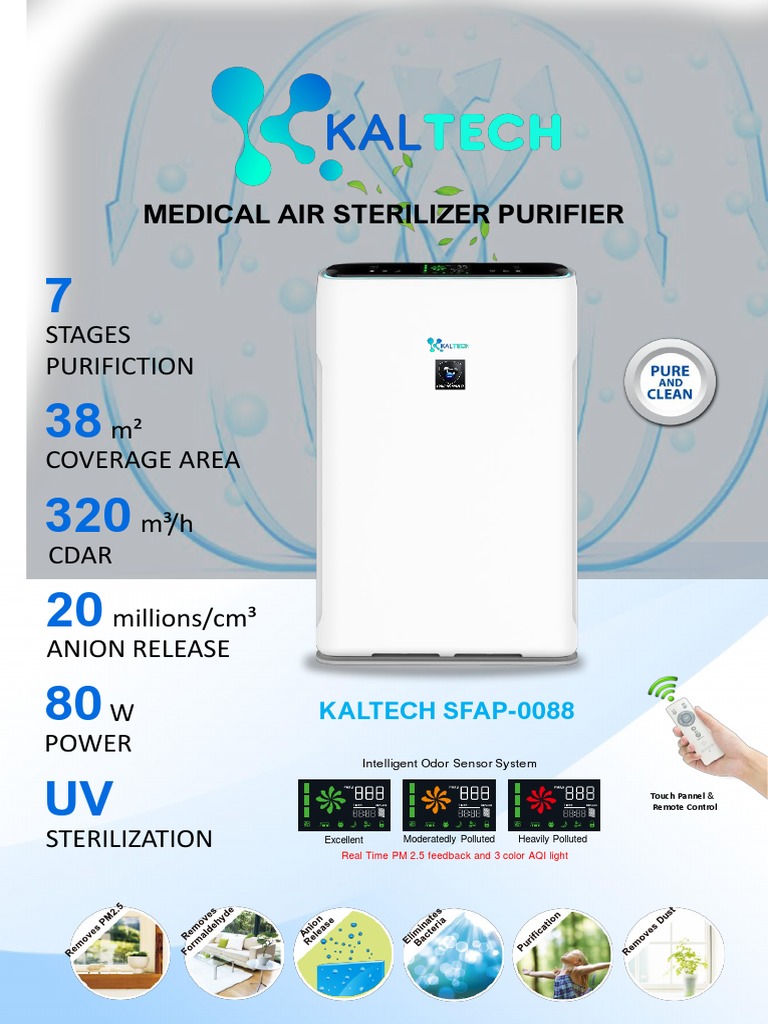 Kaltech Medical Air Sterilizer Purifier 38m2 PDF Chemistry Nature