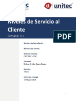 T. 8.1 Niveles de Servicio Al Cliente