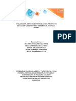 Evaluación económica proyecto limpido café