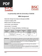 UoS MBA - SHRM Assignment