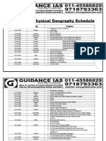 Advanced Physical Geography Schedule