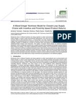 A Mixed Integer Nonlinear Model For Closed-Loop Supply Chains With Incentive and Proximity Based Product Returns by Sy (2017)