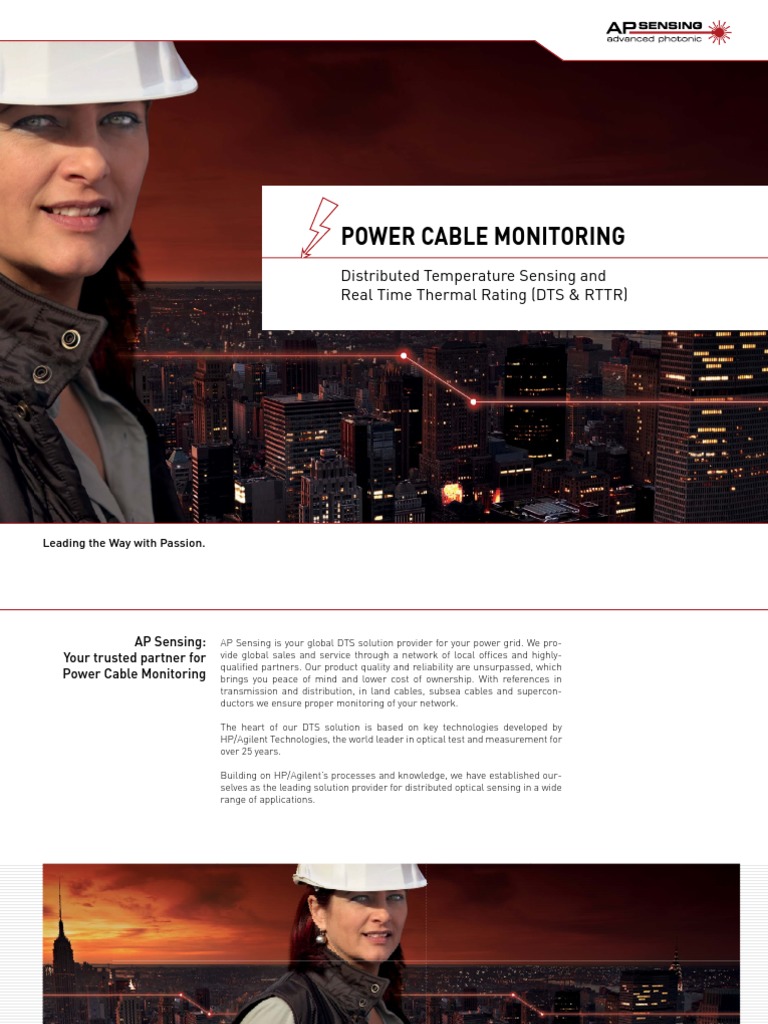 Power Cable Monitoring Brochure PDF Electrical Substation Electric Power Transmission