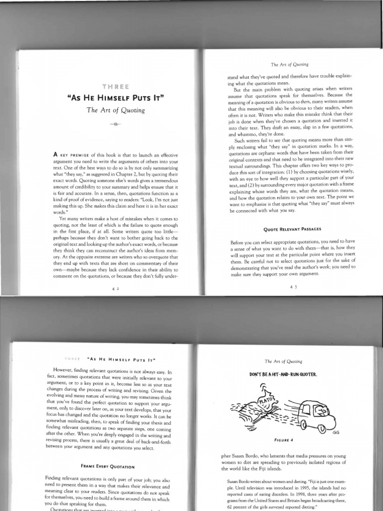 10.08.14 Graff Birkenstein The Art of Quoting PDF Writers