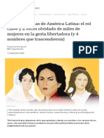 Independencias de América Latina: El Rol Clave y A Veces Olvidado de Miles de Mujeres en La Gesta Libertadora (Y 4 Nombres Que Trascendieron)