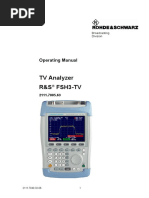 TV Analyzer R&S Fsh3-Tv: Operating Manual