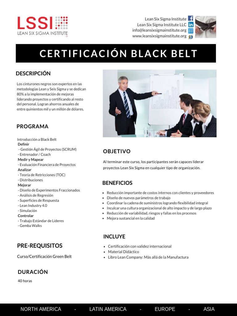 Certificación Black Belt en Lean Six Sigma | PDF | Six Sigma | Lean ...