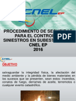 Procedimiento de seguridad para control de siniestros en subestaciones