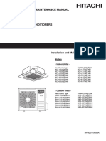 Installation and Maintenance Manual: Hitachi Split Air Conditioners