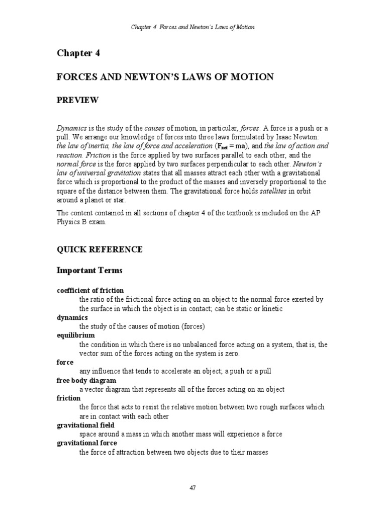 Forces and Newton's Laws Overview | PDF | Friction | Force