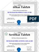 Certificate-Tahfizh Kak Danil 8D2
