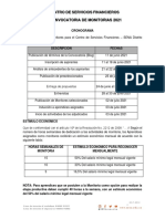 Terminos de La Convocatoria de Monitorias