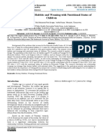 Relation of Dietary Habbits and Weaning With Nutritional Status of Children