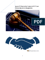 Title: Establishing An IT Firm in The Context of ICT Law and Partnership Law in Bangladesh