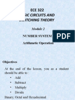 Logic Circuits and Switching Theory: Number System: Arithmetic Operation