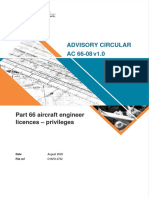 Advisory Circular AC 66-08 v1.0: Part 66 Aircraft Engineer Licences - Privileges