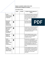 learning onjectives grid