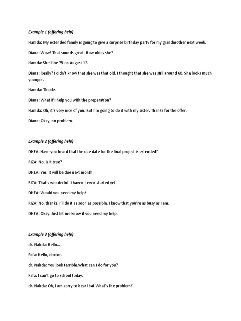 Conversations on Offering Help | PDF | Sunscreen