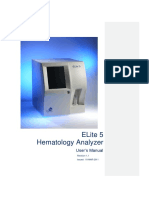 Elite 5 Hematology Analyzer: User S Manual