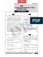 Previous Years Questions (2017-1983) Segment-Wise: Vector Analysis