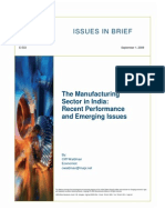 Issues in Brief: The Manufacturing Sector in India: Recent Performance and Emerging Issues