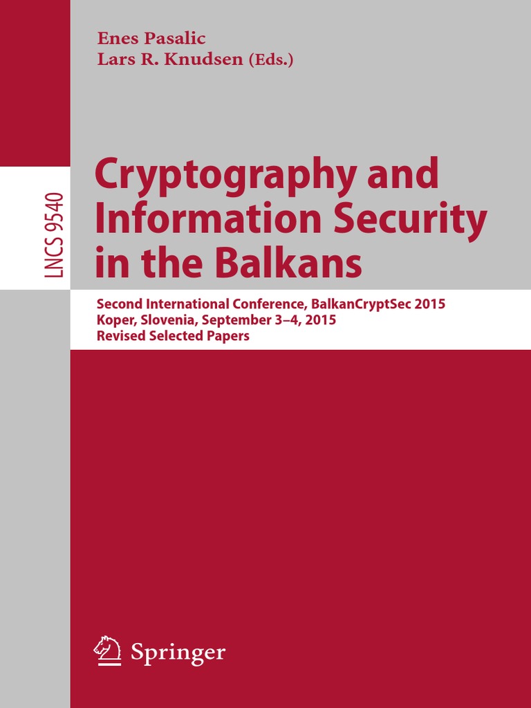 2016 Cryptography and Information Security in Balkans | PDF | Theorem ...