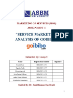 Service Marketing Analysis of Goibibo