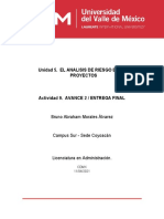 Unidad 5. El Analisis de Riesgo en Los Proyectos: Bruno Abraham Morales Álvarez