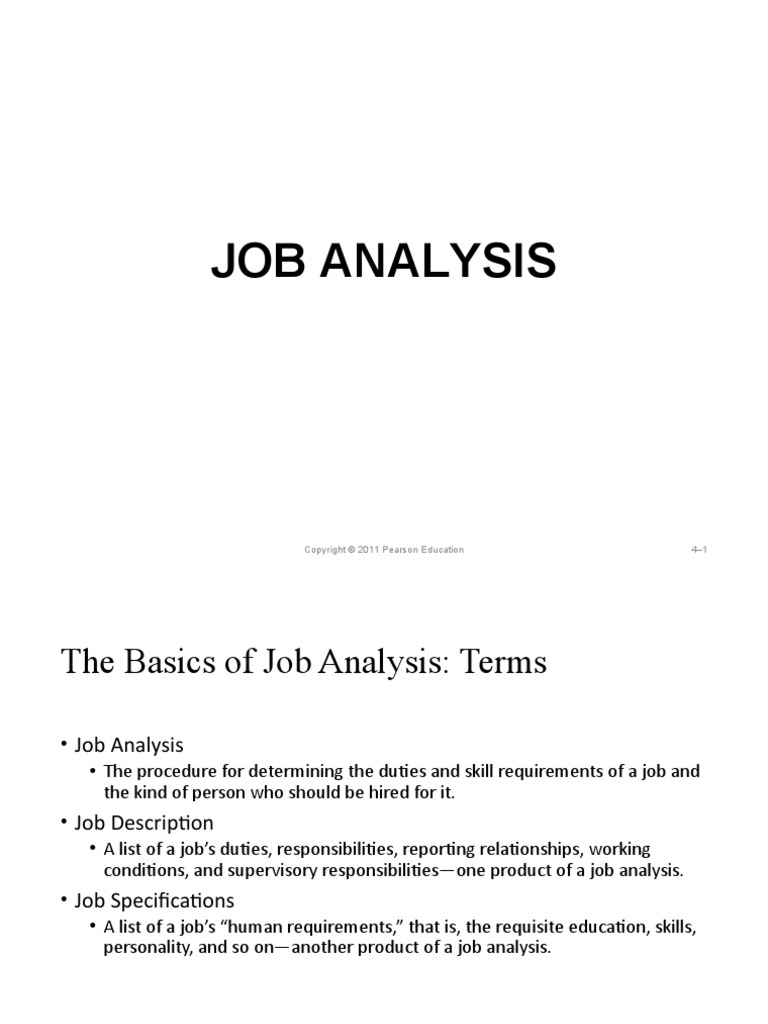 research paper on job analysis pdf