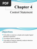 Chapter 5 - Control Statement