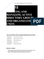 Creating and Managing Active Directory Groups and Organizational Units