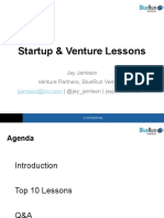 Startup & Venture Lessons: Jay Jamison Venture Partners, Bluerun Ventures