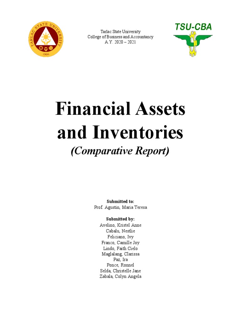 Financial Assets and Inventories | PDF | Debits And Credits | Credit