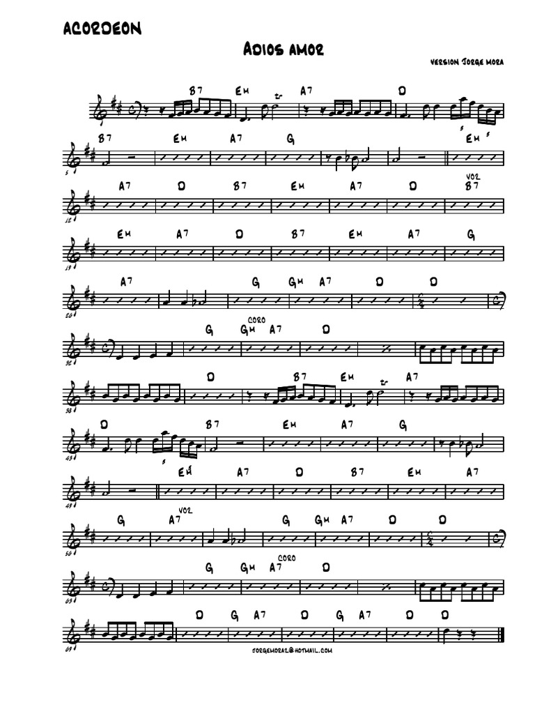 Adios Amor Piano Pdf