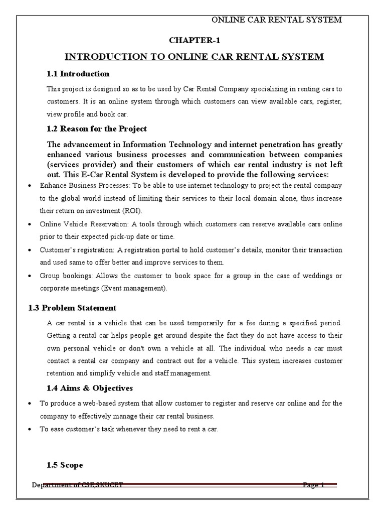 Online Car Rental System Overview | PDF | Php | My Sql