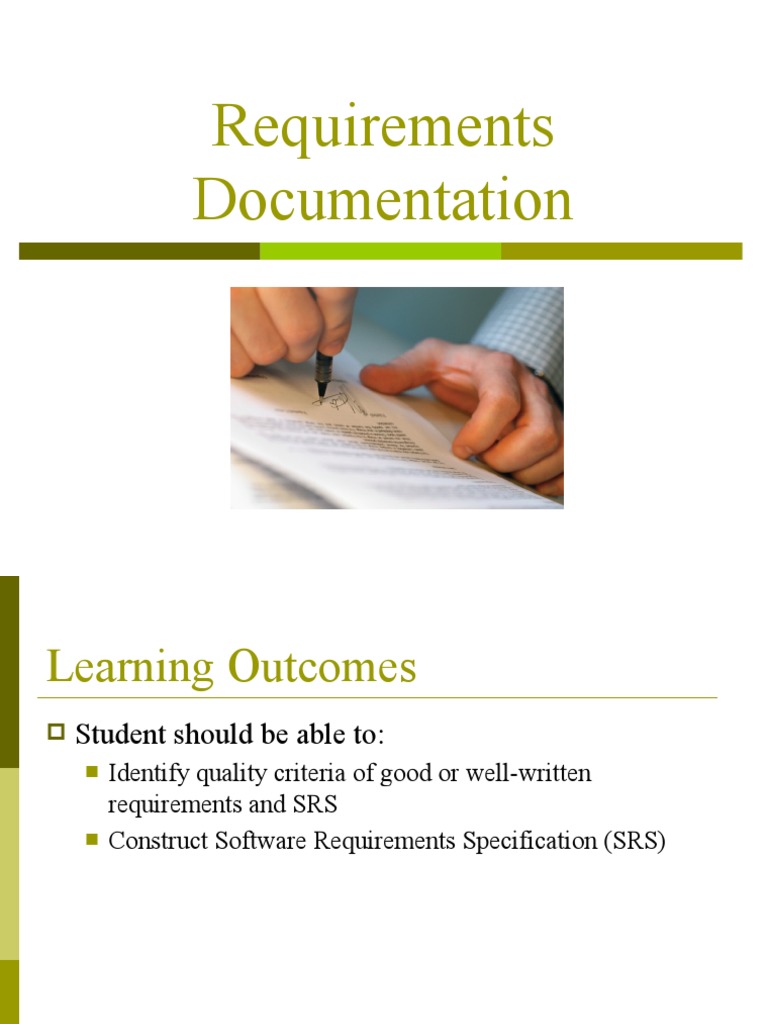 Chapter 8 Requirements Documentation | PDF | Specification (Technical ...