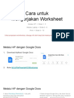 Cara Untuk Mengerjakan Worksheet